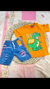 SETELAN KAOS ANAK DISTRO MOTIF DINOSAURUS