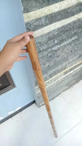 tongkat jalan kayu bidara motif bambu lurus h431