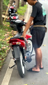 KNALPOT STANDAR RACING  FIZ R FORCE ONE PERUT HITAM TAMENG MODEL AHM