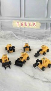 [1 SET ISI 6] MINIATUR KUE TART TRUCK TRUK KONSTRUKSI ALAT BERAT DEKORASI CAKE KUE TART DECORATION HIASAN KUE ULANG TAHUN KOLEKSI MAINAN ANAK LAKI LAKI