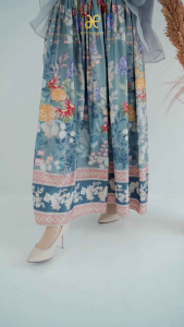 DYN - Flamma Dress (Lembayung by DYN Signature | KFW 2024 collection) gamis silk mix organza premium DYN CLOTHINGLINE
