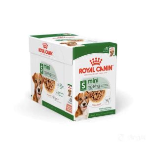 Royal Canin Mini Ageing 12+ Wet Dog Food Pouch Complete Senior Dog Nutrition for Small Breeds (12+ Years)