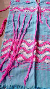 ชุดแซกสำหรับเด็ก ชุดกะเหรี่ยงเด็กผู้หญิง 3-7 ขวบ ทอลายพิเศษ สบู่ผ้าฝ้ายทอมือ ผ้านิ่มมาก ช่วยเพิ่มความสมดุล และสุขภาพใบหน้าด้วย มีลูกเล่นแต่งติ้งน่ารักๆ