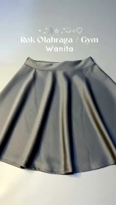 Rok Olahraga Wanita Zumba Aerobic Fitness Volly Running Yoga Tennis Bahan Scuba Adem & Elastis