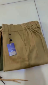 Celana Panjang Twill Cargo Cewek Usia 7-12 Thn