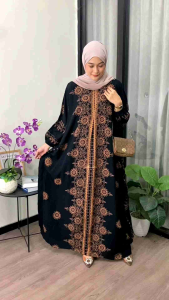 Kaftan Rayon Motif Caca Jumbo Ld 180 cm muslim wanita Gamis
