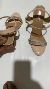 Heels Wanita Hak Tinggi 9 Cm Tali L Mutiara Size 36-42 Teal Pick Sandal Wanita Kekinian