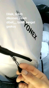 Tas Ransel Badminton Bahan Mewah Spon Kulit Jeruk