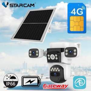 Gateway VSTARCAM BG621SR 4G LTE SIM SHD 1296p 3MP กล้องวงจรปิดใส่ซิม (3 เลนส์กล้อง) มีพร้อมแผงโซล่าเซลล์