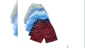 Celana Pendek Harian Anak Katun Kotak Salur Cewek Cowok Usia 1-9 Tahun