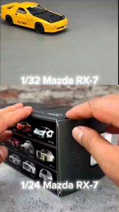 MF🌺 1/24 1/32 Mazda Rx7 Initial D Alloy diecast scale model car toys car collection pull back sound light