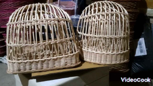 keranjang rotan ayunan bulat sepaket isi 3 pcs