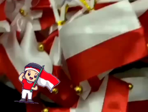 bendera tempel mini merah putih