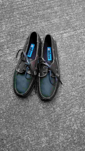 CLEARANCE Vintage Style Black and Brown Combination Sporty Topsiders Boat Shoes