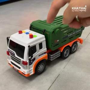 เคลื่อนคอมพิวเตอร์ รถขนสัตว์ 12 ตัว มีไฟ มีเสียง รถมีลาน ระบบ Friction WY-280B