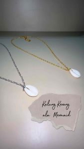 Attina Shell Necklace Kalung Kerang Rantai Estetik Natural Sea Shell Mermaid Handmade