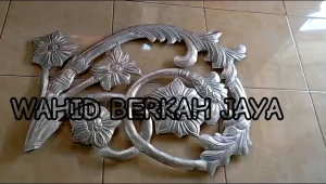 ornamen pagar besi daun anggur 60x78 dua muka hiasan railing tangga besi