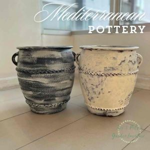 กระถางดินเผาทรงไหมีหูจับขนาดใหญ่ 38x40 ซม. กระถางดินเผาสไตล์เมดิเตอร์เรเนียน ระบายน้ำดี เคลือบกันเชื้อรา สวยมากค่ะ