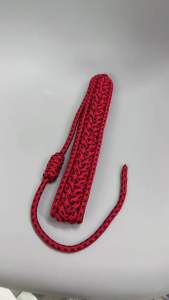 สายแดงตำรวจ แบบสายคู่ ชั้นสัญญาบัตร สายคล้องไหล่