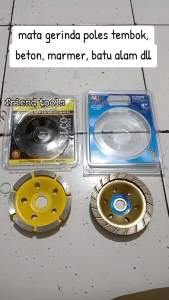 diamond cup 4" mata gerinda poles mangkok untuk tembokbeton batu dll