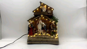 CHRISTMAS CLASSIC AND ELEGANT MUSICAL NATIVITY SCENE TABLETOP DISPLAY