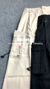 Rok Cargo Sonya Belah Depan Twill Premium