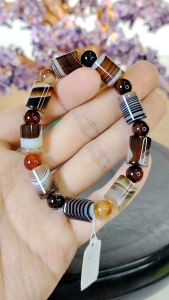 Natural Premium Grade Botswana Agate Crystal Drum Beads Bracelet BTA01 #AgateBracelet #agate #CrystalBracelet #Naturalcrystal