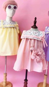 Nina Dress Babydoll Collar Floral 1-8yrs Soft Linen Girls Summer Spring Dress