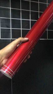 Skotlet merah metalik candy merah maroon glossy profix vinyl premium (P 50cm x L 50cm)