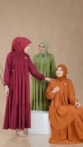 TARRA MIDI DRESS BY Nadheera Luxury gamis dress muslim rayon premium busui wudhu friendly