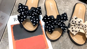 S945 Sandal Model Pita Polkadot / Flat Shoes Pita / Sandal Fashion Wanita / Sandal Murah