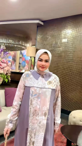 gamis modern set hijab adm18 produk Amore by ruby gamis viral terbaru kekinian