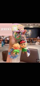 【TERESA】A246 Rantai Kunci Crayon Shin-chan Hula | Crayon Shin-chan Hula Series Keychain | 正版蜡笔小新草裙舞钥匙扣