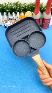 FRYING PAN 3 HOLE cetakan telor anti lengket