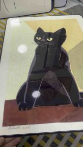 แมว 🐈‍⬛ ภาพวาดกรอบรูปจำลองสไตล์การวาดด้วยมือมีให้เลือกหลายรูปแบบและขนาด