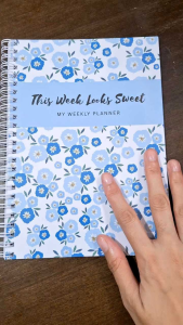 Weekly Planner Notebook Flower Design Minimalist Weekly Planner Weekly schedule pad Weekly planner pad