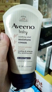 Aveeno Baby Soothing Relief Moisture Mosturizing Cream 100G/ 141G for Dry Skin Moisturises for 24 Hour