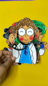 สื่อ การ์ตูน อาชีพต่างๆ ขนาด 20*15 ซม. 10ชิ้น150บาท