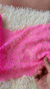 ผ้าลูกไม้แต่ง ผ้าลูกไม้ยืด ผ้าลูกไม้ระบาย ความยาว 1 มิตร/ชิ้น