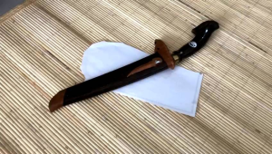 Golok sembelih pisau serbaguna kayu aren