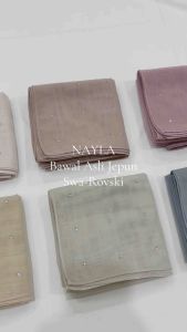 NAYLA Bawal Swa-Rovski Cotton Asli Jepun ss16 - Design 1 JAPANESE COTTON SQUARE - IMANI SCARF