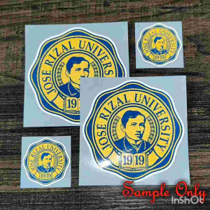 jose rizal university jru logo 3M reflective printed laminated sticker for cars motorcyle gadgets laptop etc.