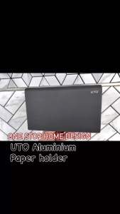 🔥UTO🔥 ALUMINIUM GUNMETAL TOILET PAPER HOLDER