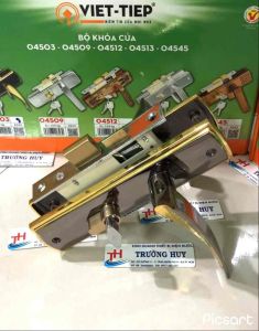 [chính hãng] 04503 khoá cửa phòng cao cấp Việt Tiệp dài 200mm dùng cửa gỗ sắt hộp 4x8cm - Bảo hành 2 năm
