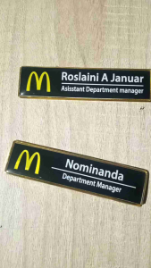 Name Tag/Nama dad/Akrilllik/Kuningan/Stainless