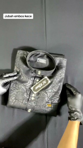 Jubah Gamis Pria Muslim - Baju Koko Pria - Lengan Panjang Emboss A5 Terbaru Lebaran Ramadan 2025