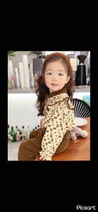 2-10Tahun Setelan panjang clover baju kemeja anak perempuan premium