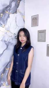 Vest Jeans/ Rompi Jeans Wanita/ Rompi Wanita Denim Terbaru