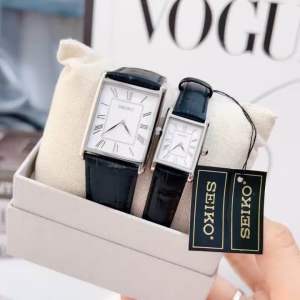ĐỒNG HỒ ĐÔI CHÍNH HÃNG SEIKO SWR049 & SWR053 Quartz Essentials Cặp đôi yêu thích phong cách đơn giản nhưng tinh tế