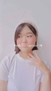Bando Bandana Rajut Segitiga Knit Headband Triangle Knitted Bando ala Korea Scarf Fashion